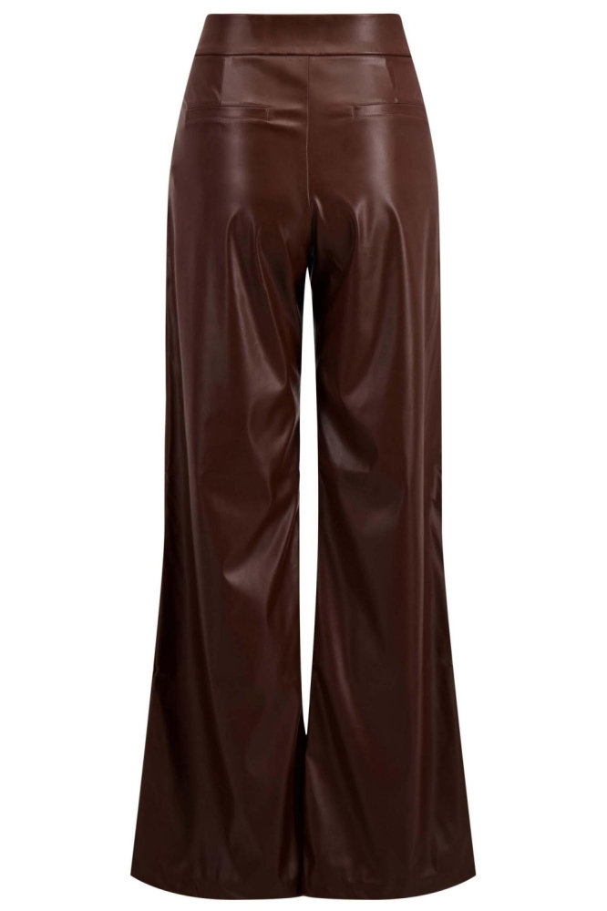 FAUX GLANS LEREN WIDELEG 0303 097 1030 MID BROWN